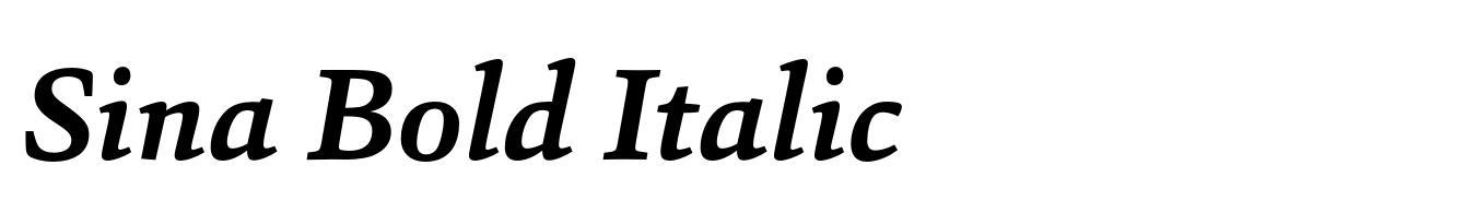 Sina Bold Italic